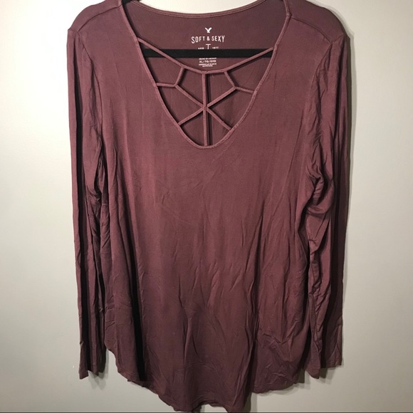 American Eagle Outfitters Tops - Criss Cross Chest Top